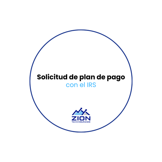 Solicitud de Plan de Pago con el IRS