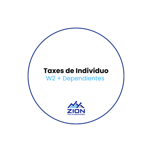 Declaración de Impuestos personales (taxes) - W2 + Dependientes