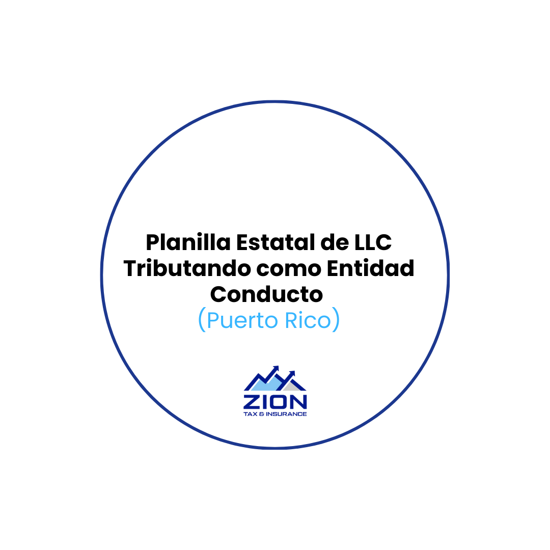 Planilla Corporativa Estatal para LLC que tributan como entidad conducto (Departamento de Hacienda)